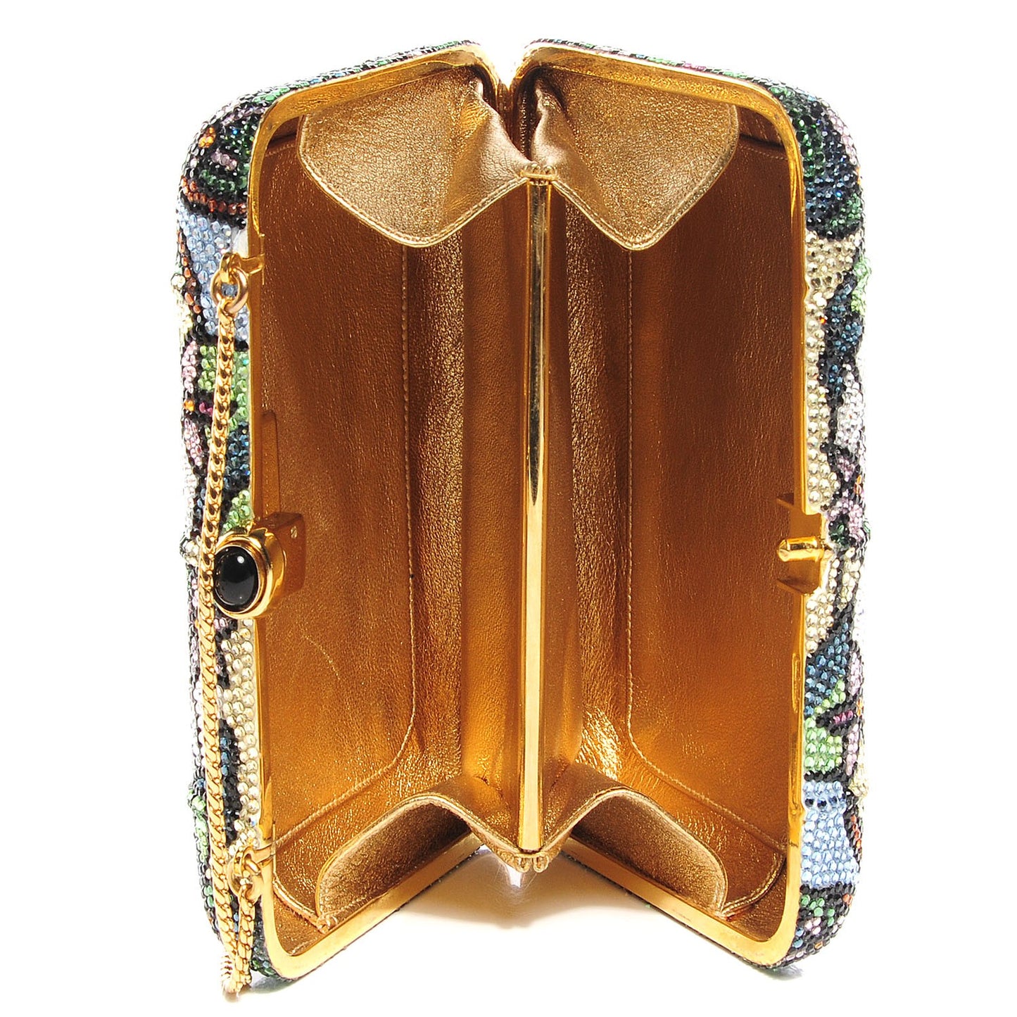 Swarovski Crystal Floral Miniaudiere Clutch