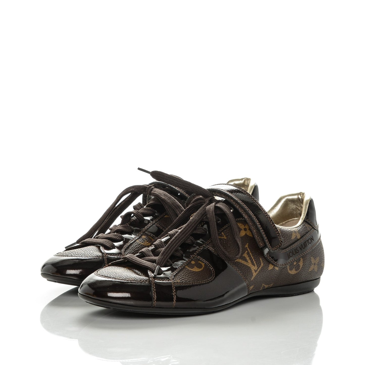 Patent Monogram Globe Trotter Sneakers 39.5
