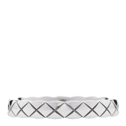 Chanel 18K White Gold Mini Coco Crush Ring 55 7.25 1 of 4
