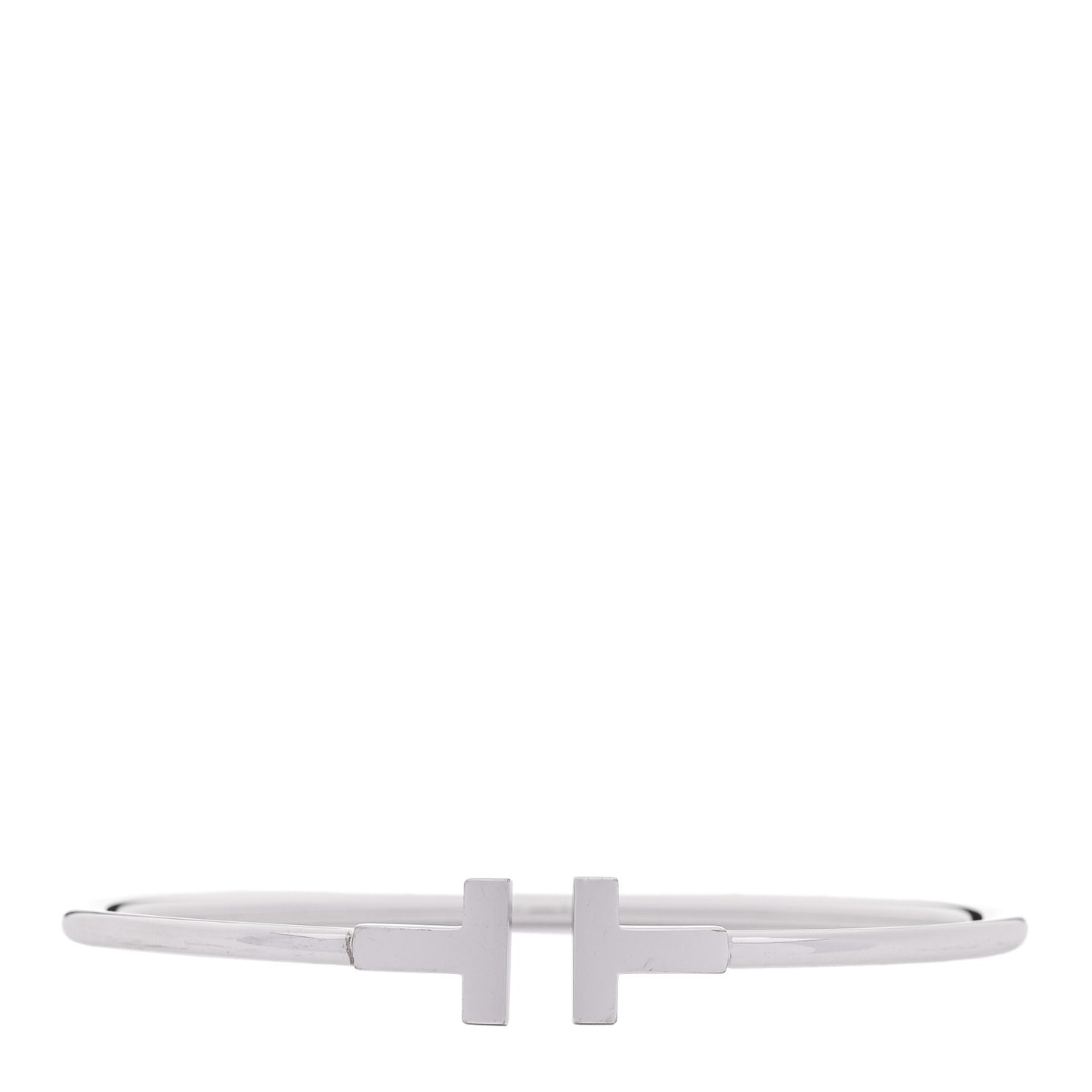 18K White Gold T Wire Bracelet