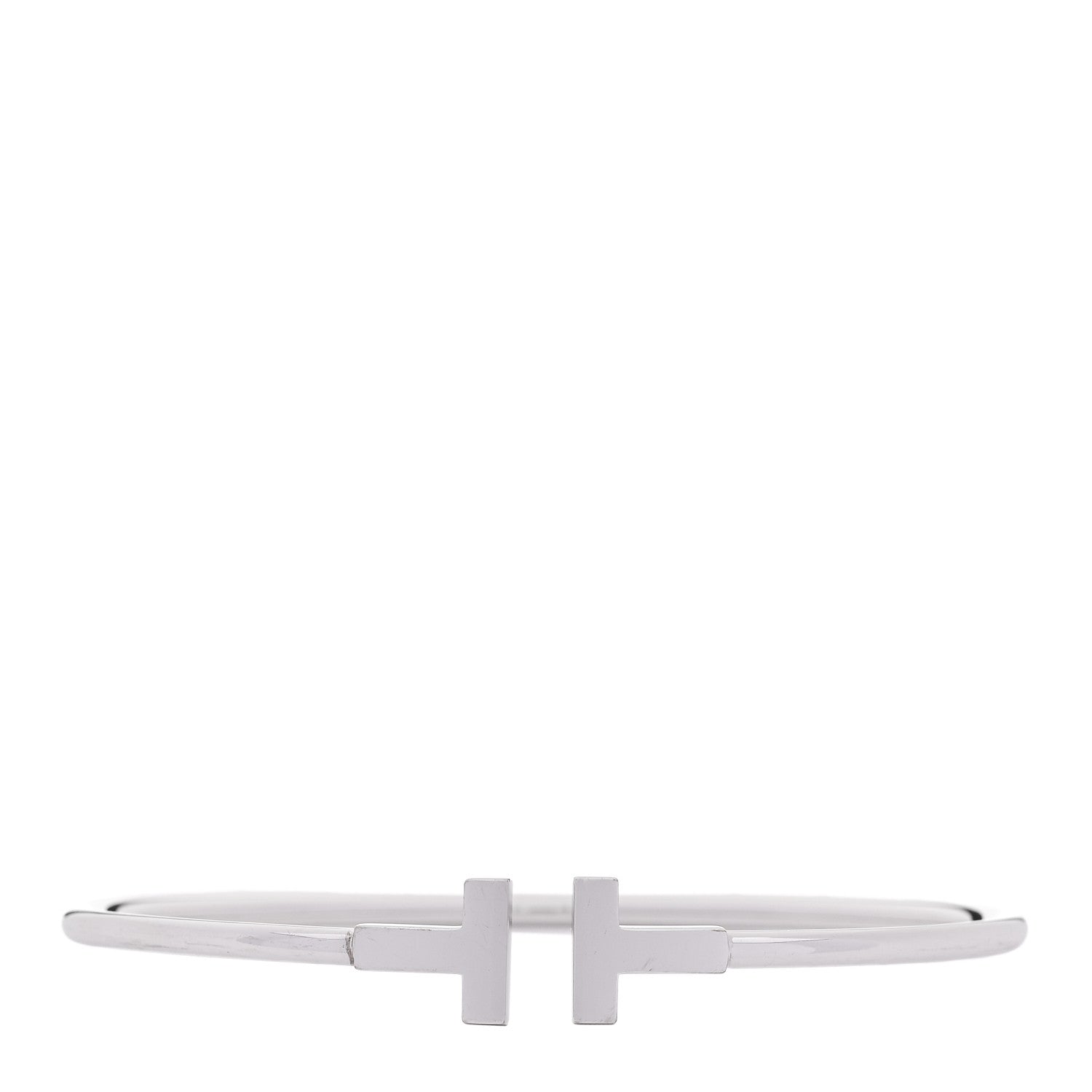 Tiffany 18K White Gold T Wire Bracelet 1 of 4
