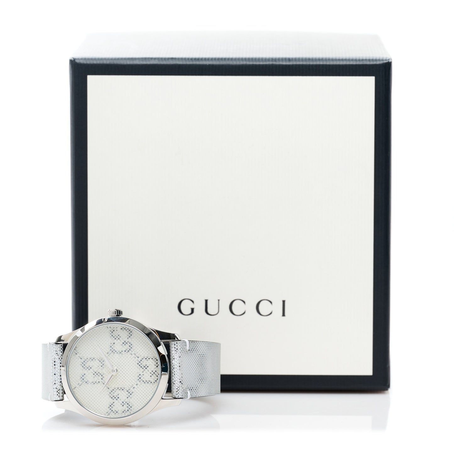 Stainless Steel Calfskin 38mm G-Timeless GG Hologram Quartz Watch