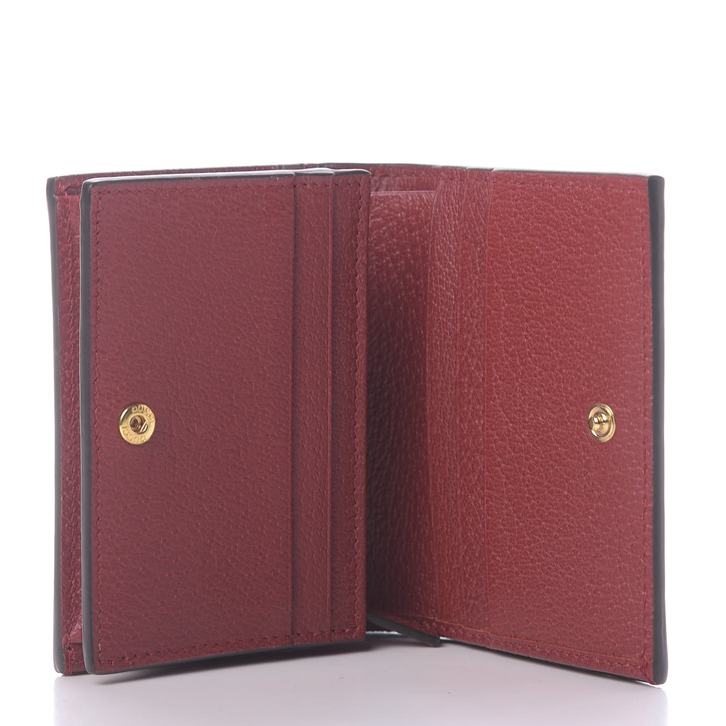 GG Supreme Monogram Flora Web Ophidia Card Case Red