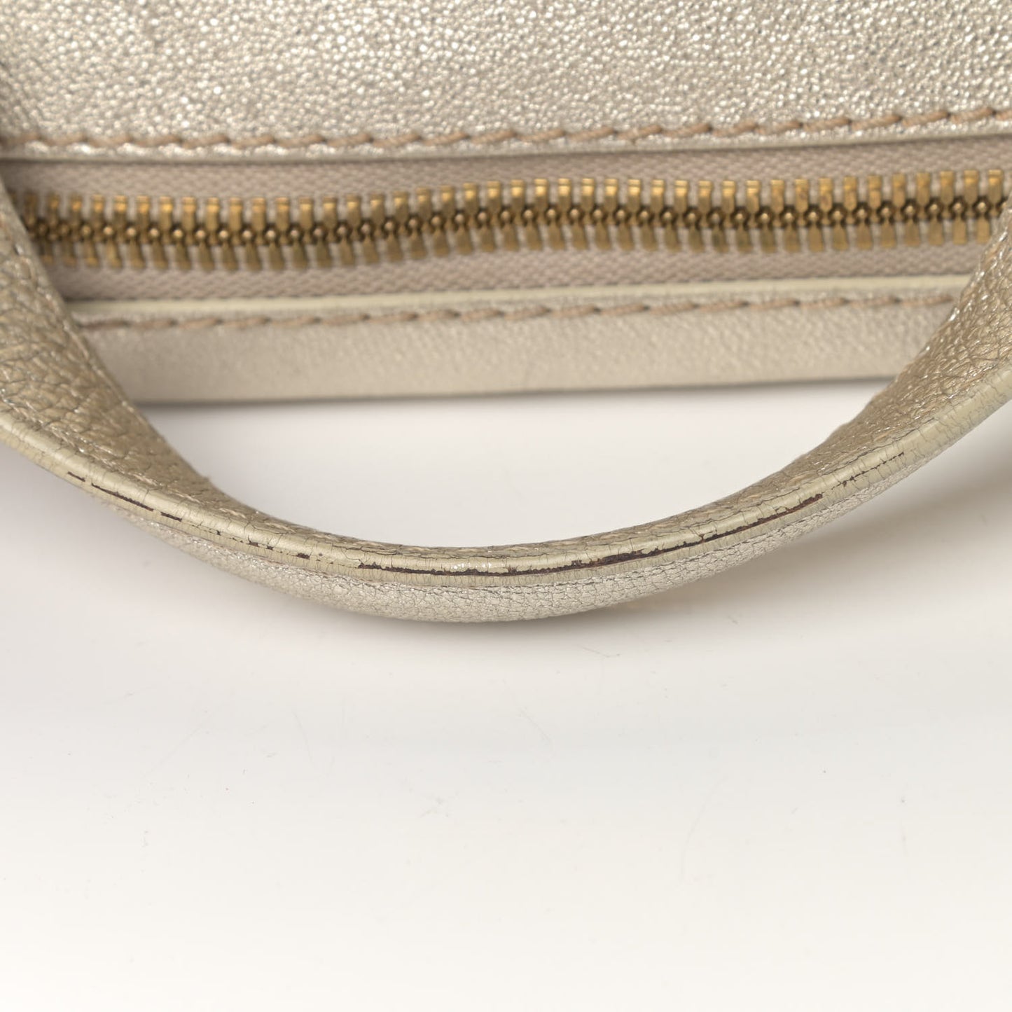 Metallic Calfskin Mahala Tote Gold