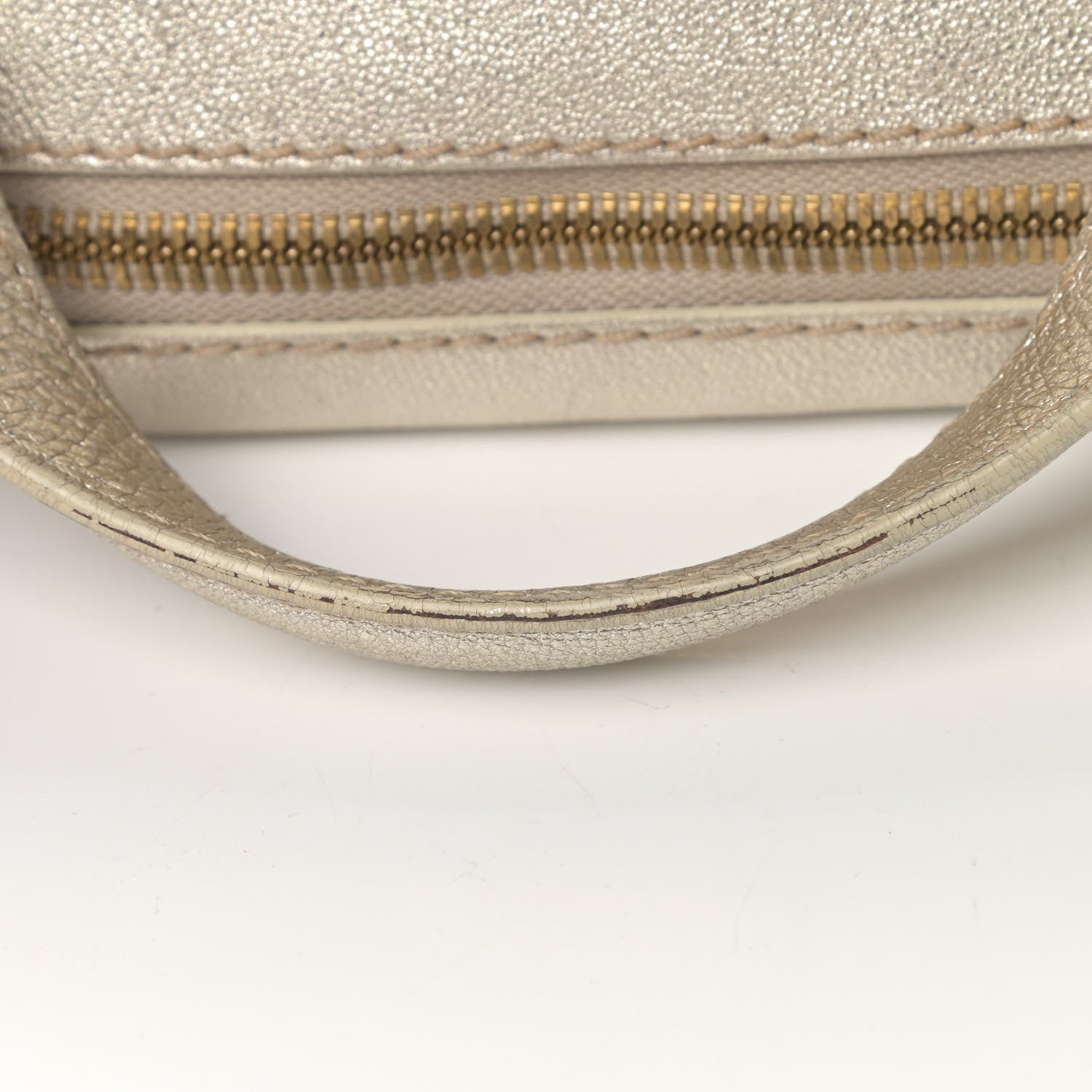 Jimmy Choo Metallic Calfskin Mahala Tote Gold 5 of 5