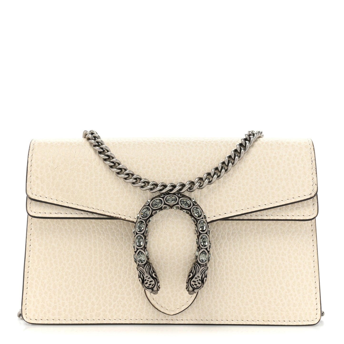 Dollar Calfskin Crystal Super Mini Dionysus Shoulder Bag Mystic White Black Diamond