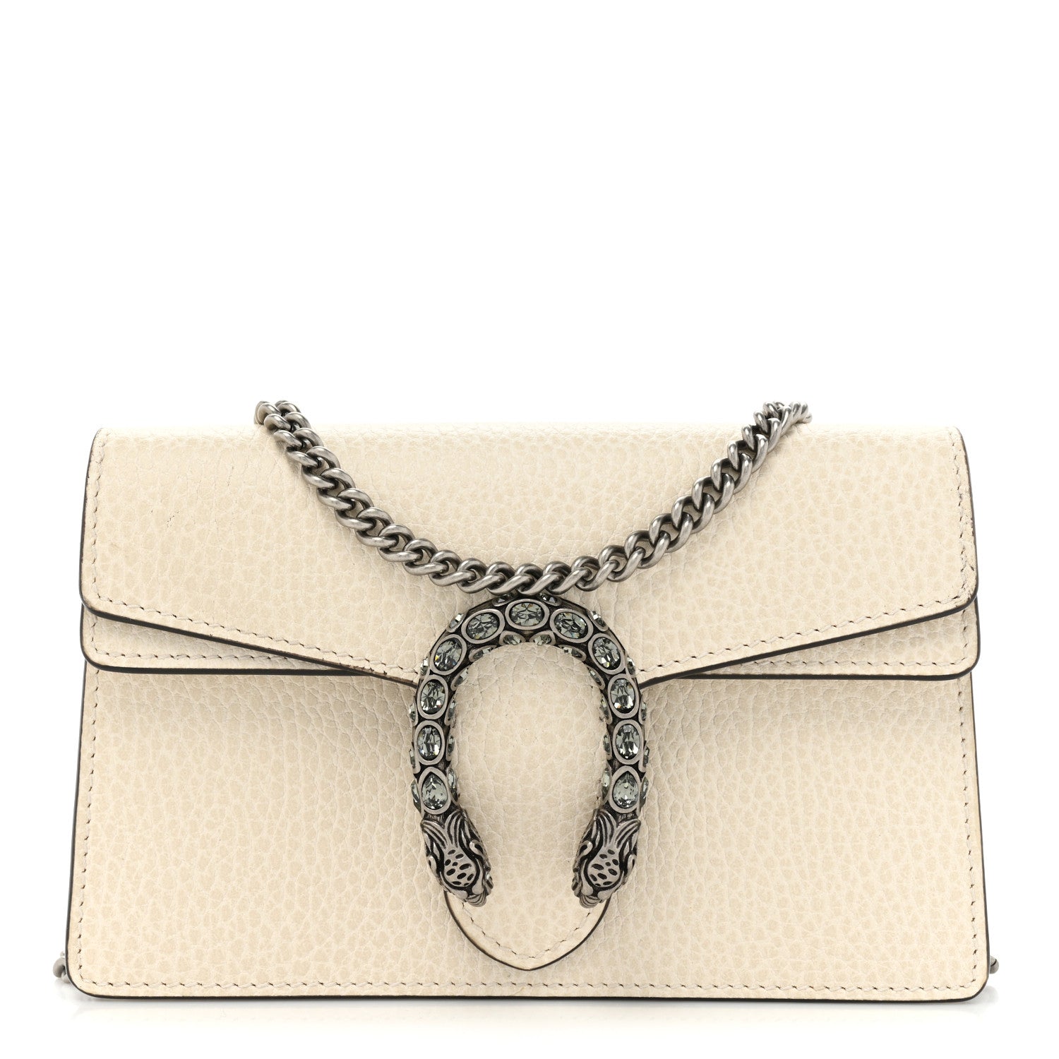 Gucci Dollar Calfskin Crystal Super Mini Dionysus Shoulder Bag Mystic White Black Diamond 1 of 14
