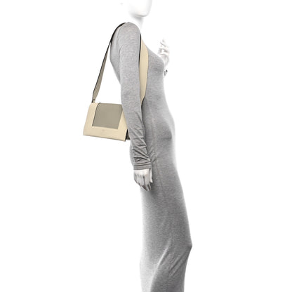 Celine Shiny Smooth Calfskin Medium Frame Shoulder Bag Chalk Mastic 2 of 10