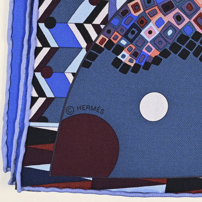Hermes Silk Les Ailes De La Soie Scarf 90 Lavande Brique Bleu 2 of 3