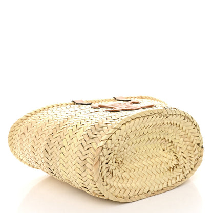 Celine Palm Leaf Calfskin Triomphe Teen Panier Tan 4 of 9