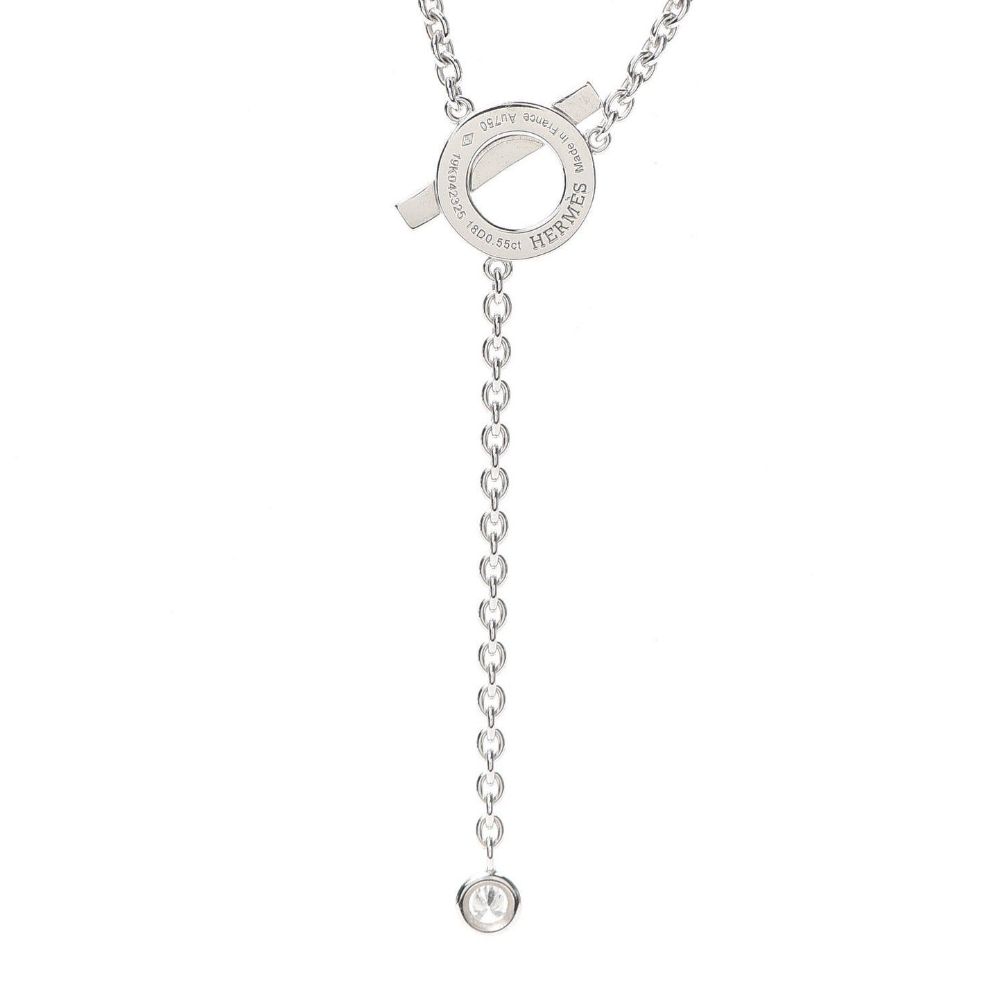 18K White Gold Diamond Finesse Lariat Necklace