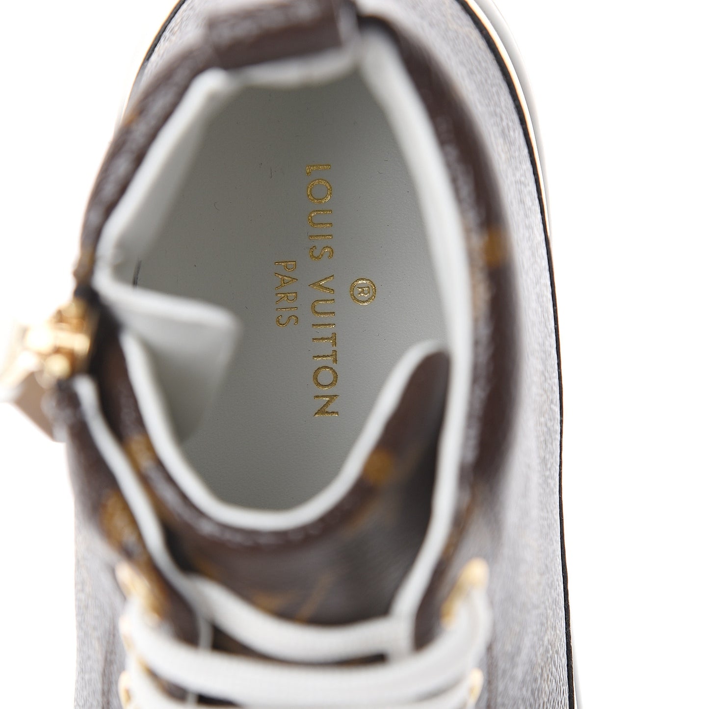 Patent Monogram Stellar Sneaker Boots 38 Gold