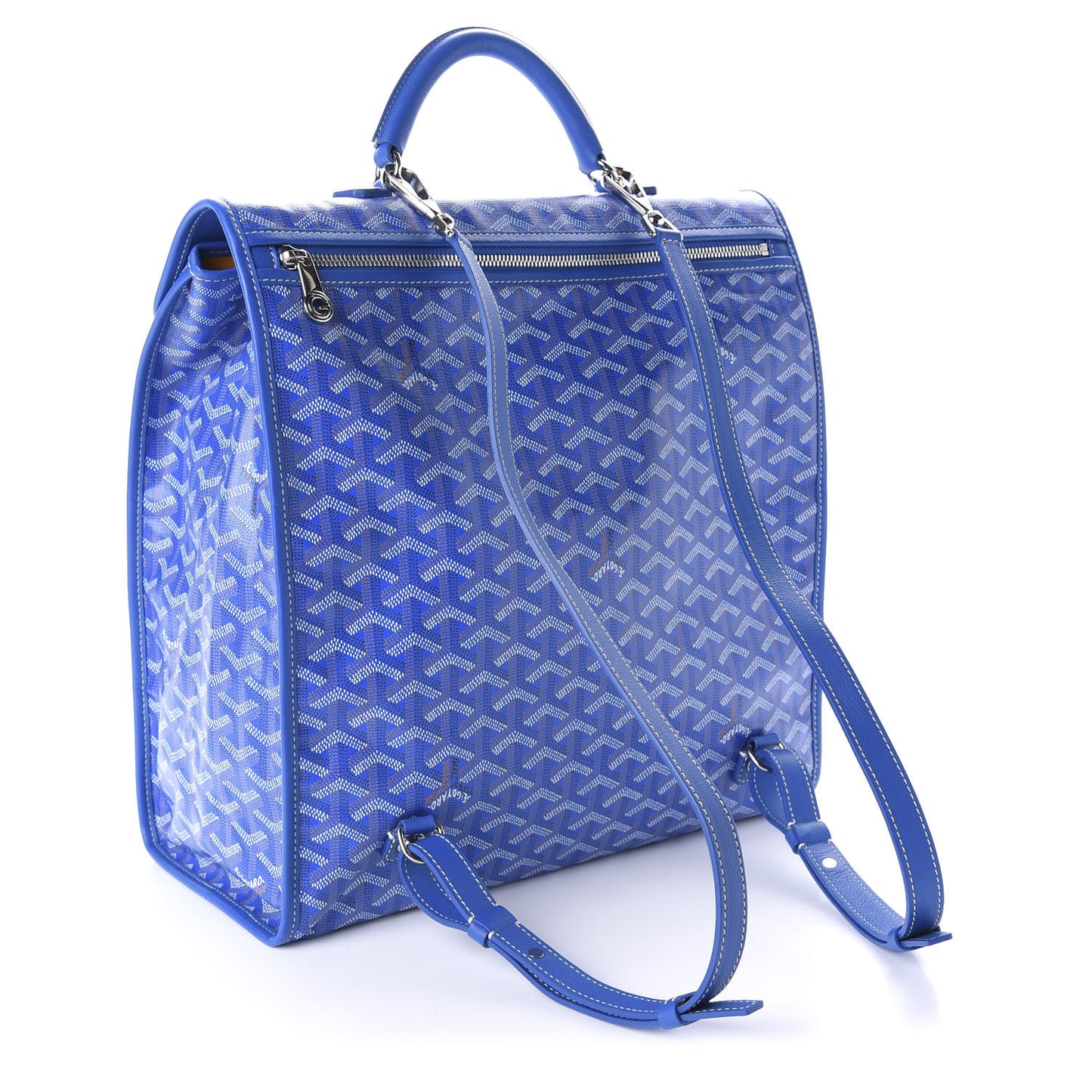 Goyardine Saint Leger Soft Briefcase Backpack Sky Blue