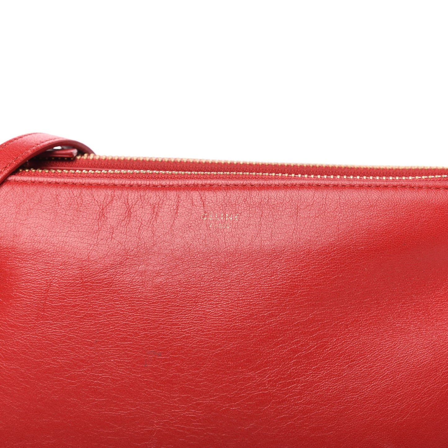 Lambskin Large Trio Crossbody Bag Red