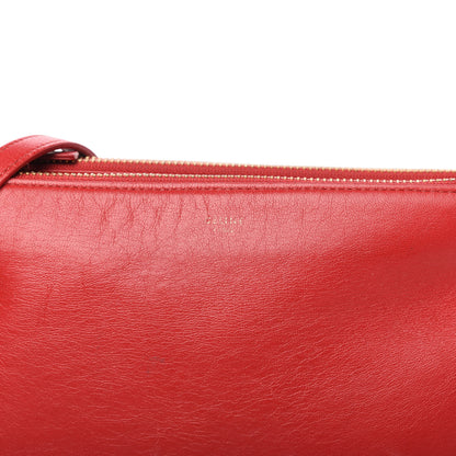 Celine Lambskin Large Trio Crossbody Bag Red 11 of 11