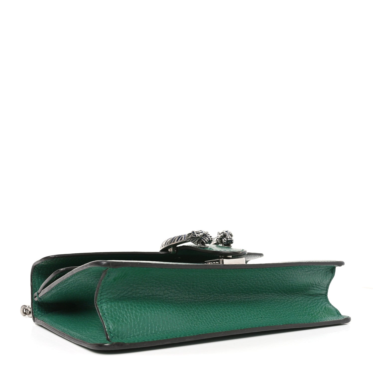 Gucci Dollar Calfskin Enamel Small Dionysus Shoulder Bag Emerald Electric Blue 4 of 11