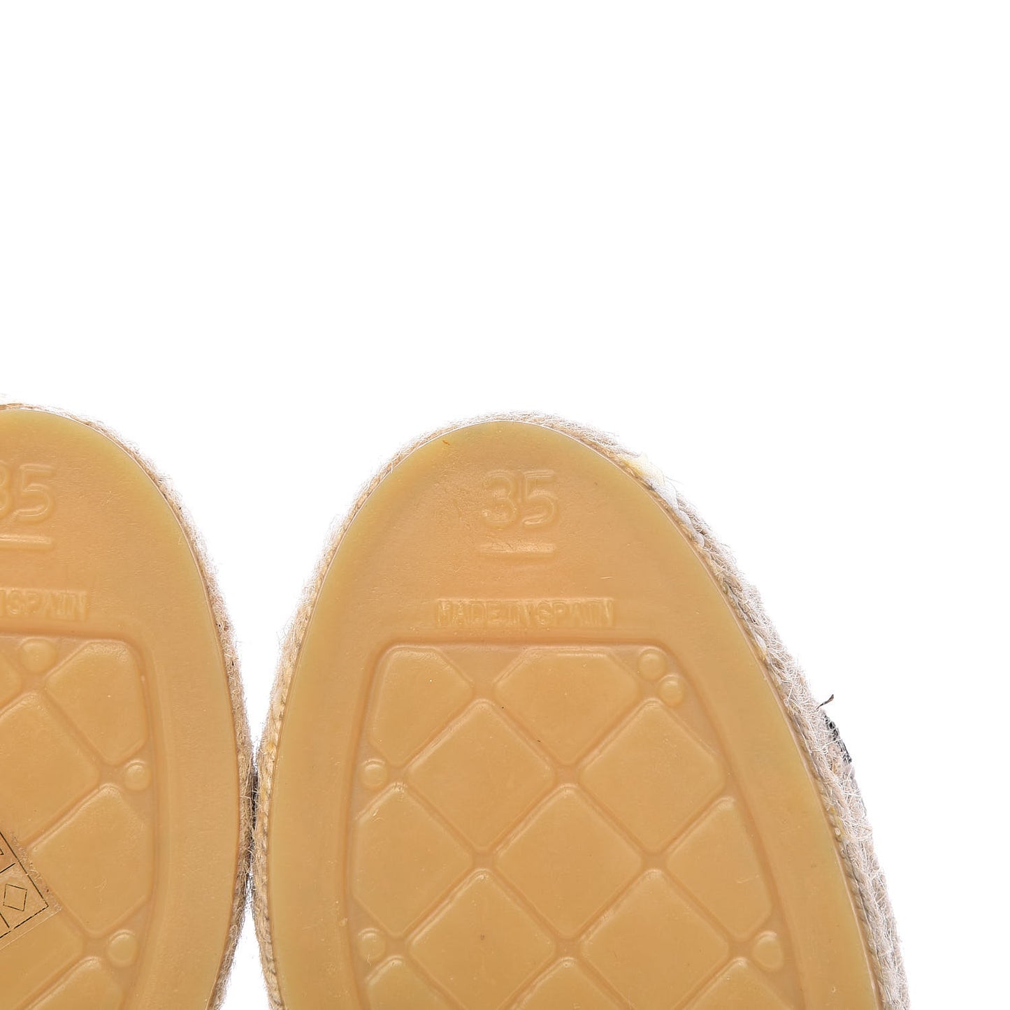 Linen CC Espadrilles 35 Beige Black