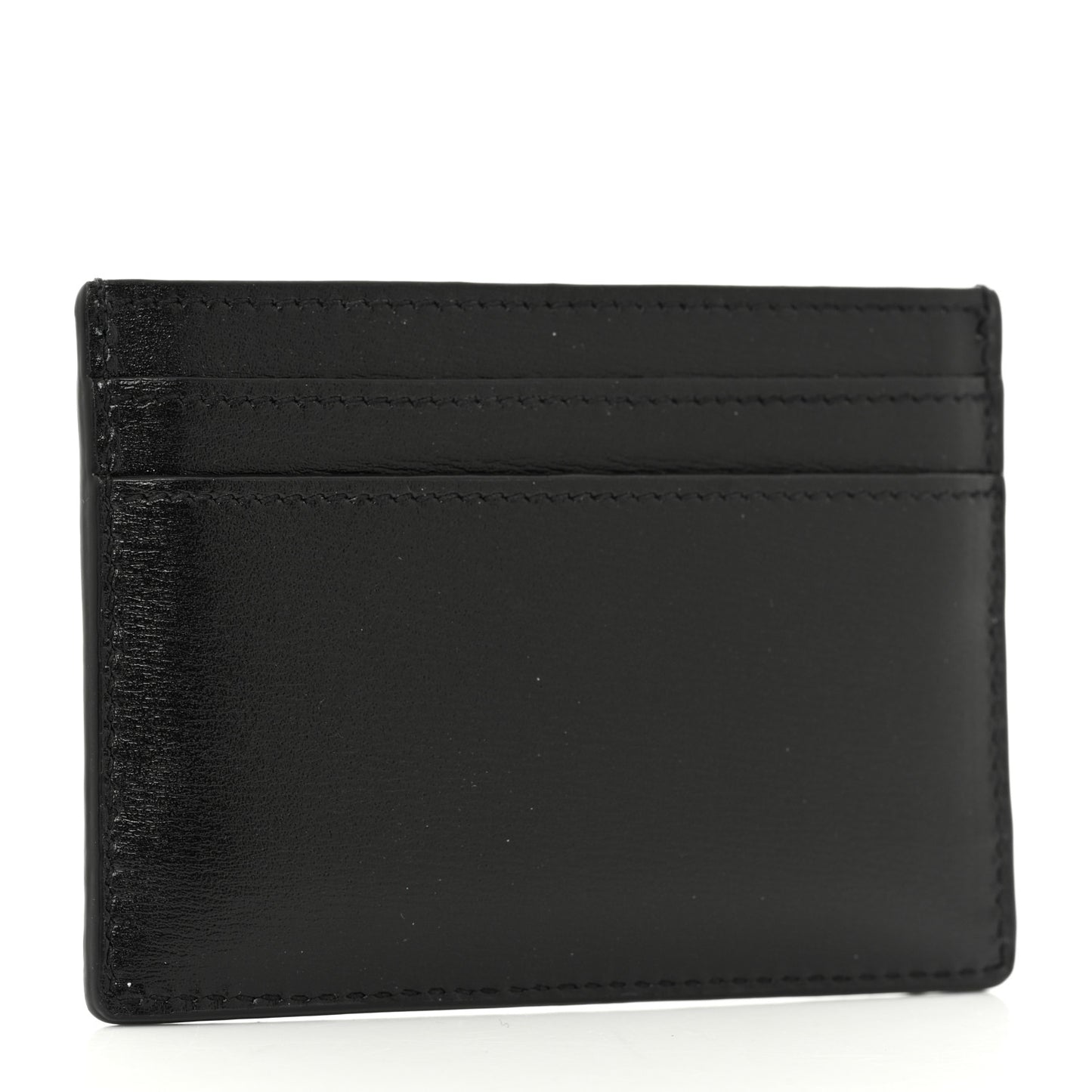 Calfskin Tiny Cassandre Credit Card Case Black