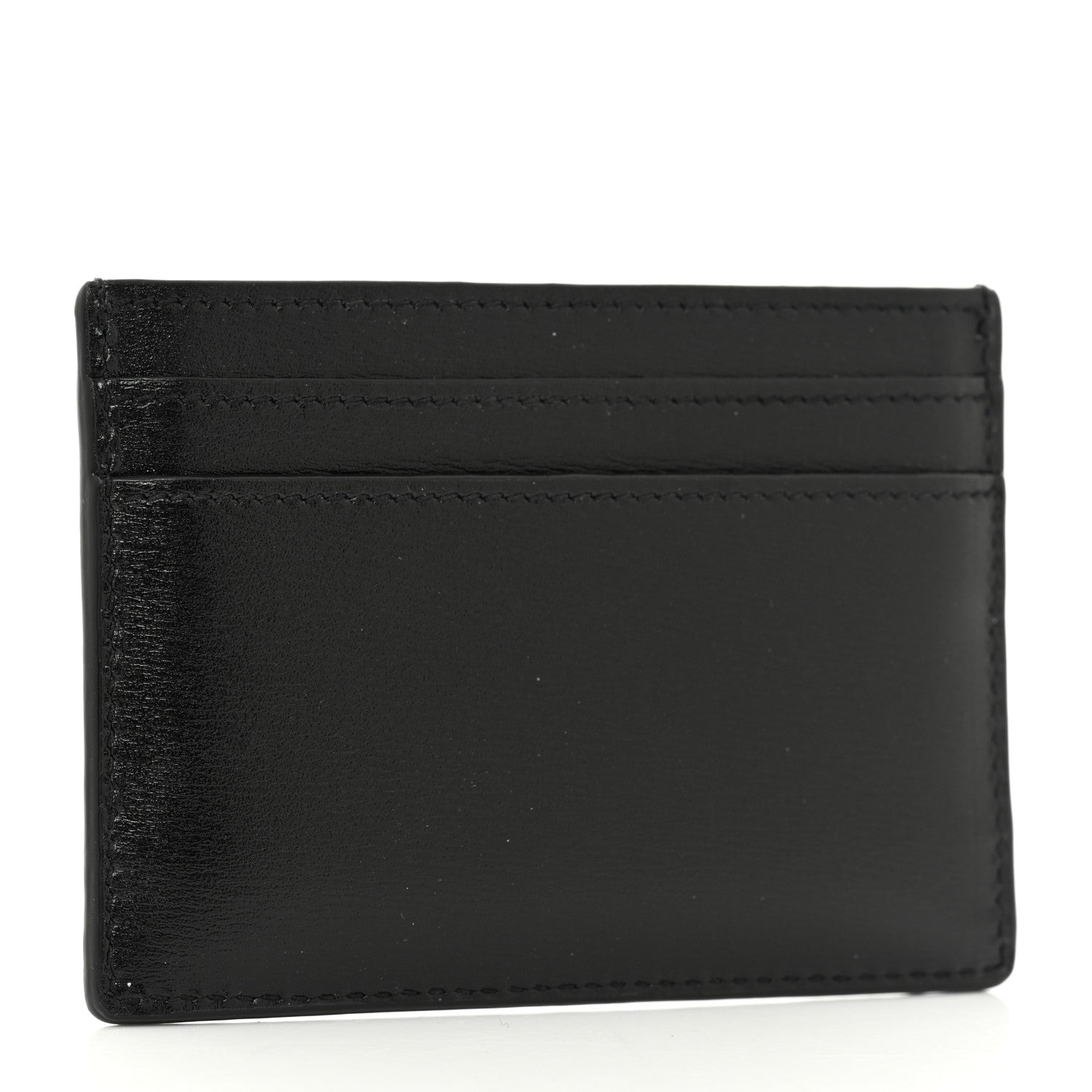 Saint Laurent Calfskin Tiny Cassandre Credit Card Case Black 2 of 7