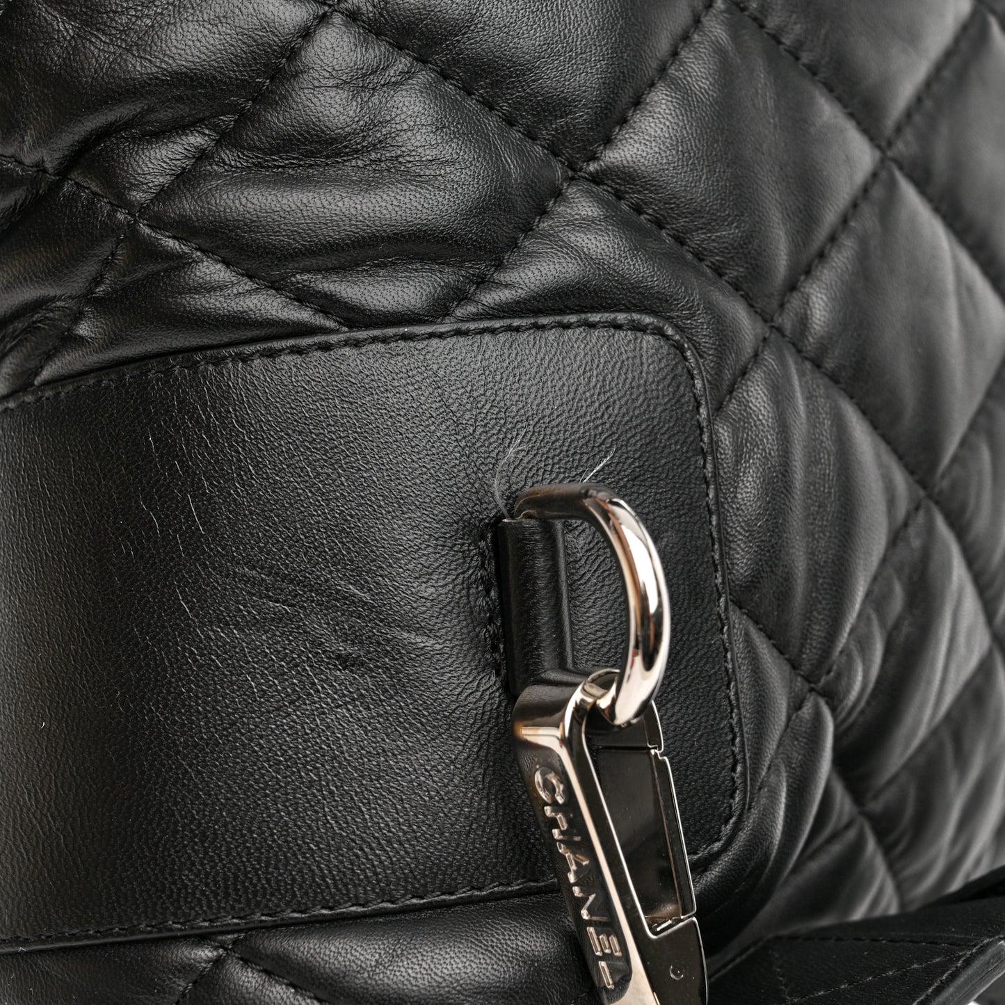 Lambskin Quilted Coco Cocoon Backpack Black
