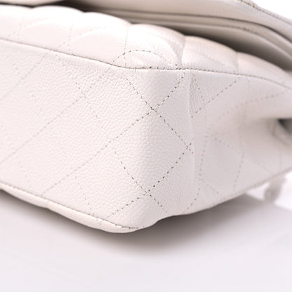 Chanel Caviar Quilted Medium Double Flap White 9 of 9