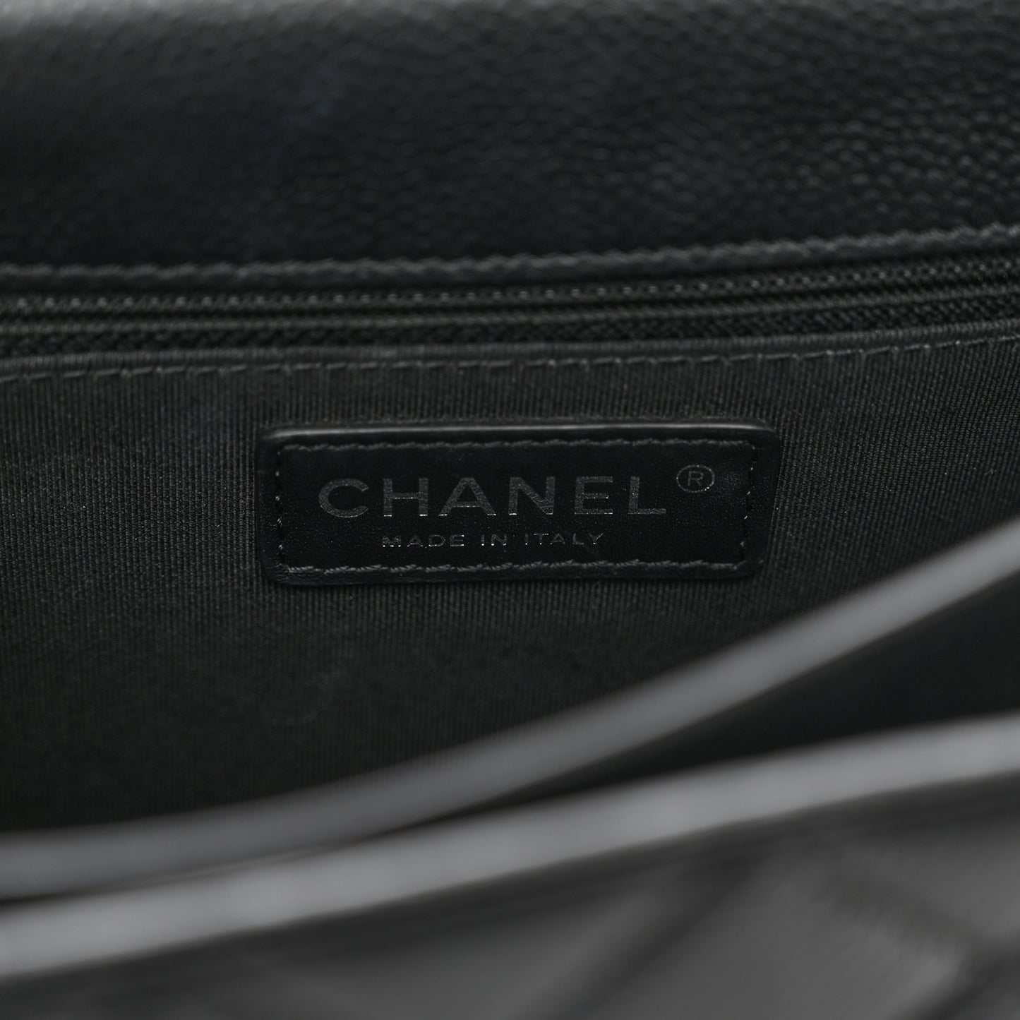 Caviar Quilted CC Box Top Flap Black