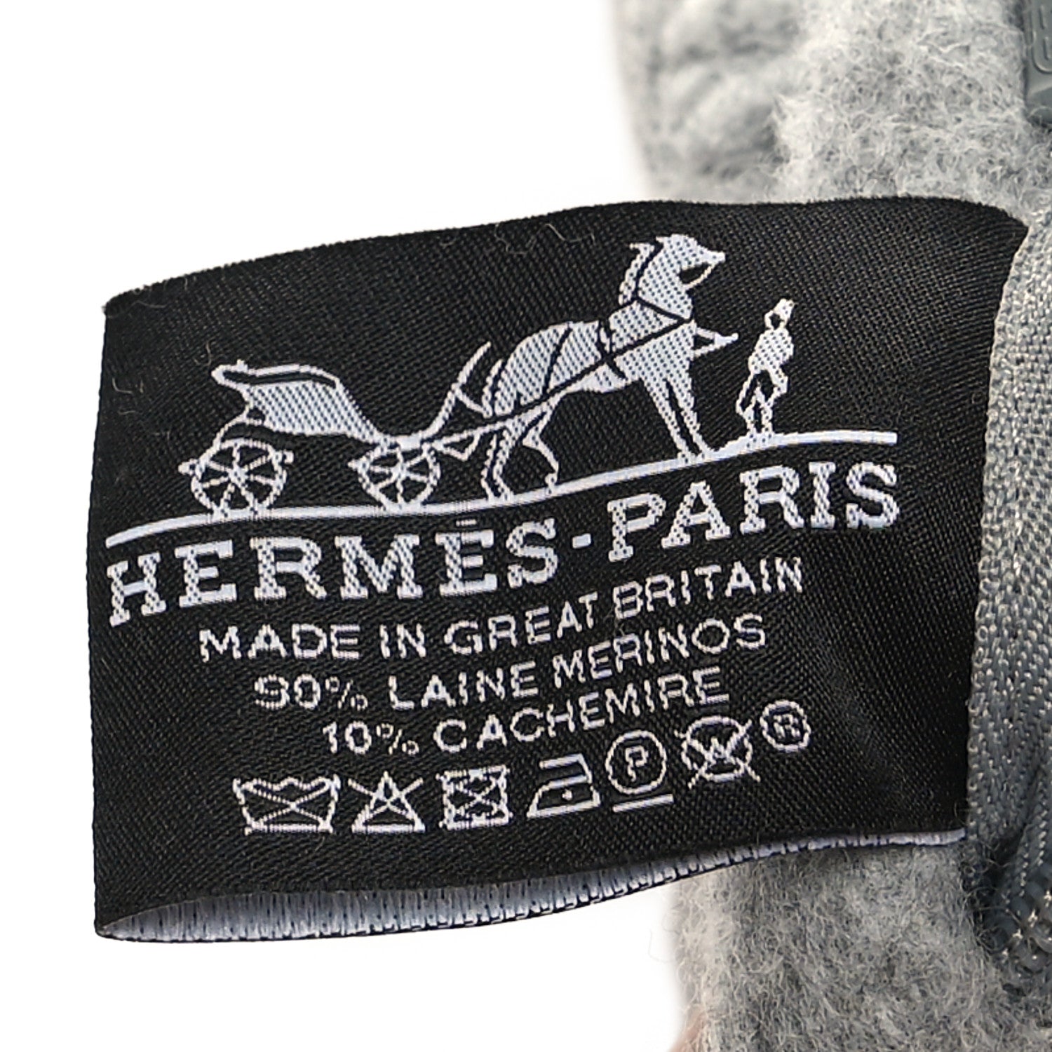 Hermes Wool Cashmere Avalon III Pillow PM Ecru Gris Clair 3 of 3