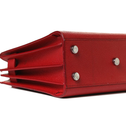 Saint Laurent Grained Calfskin Nano Sac De Jour Lipstick Red 9 of 17