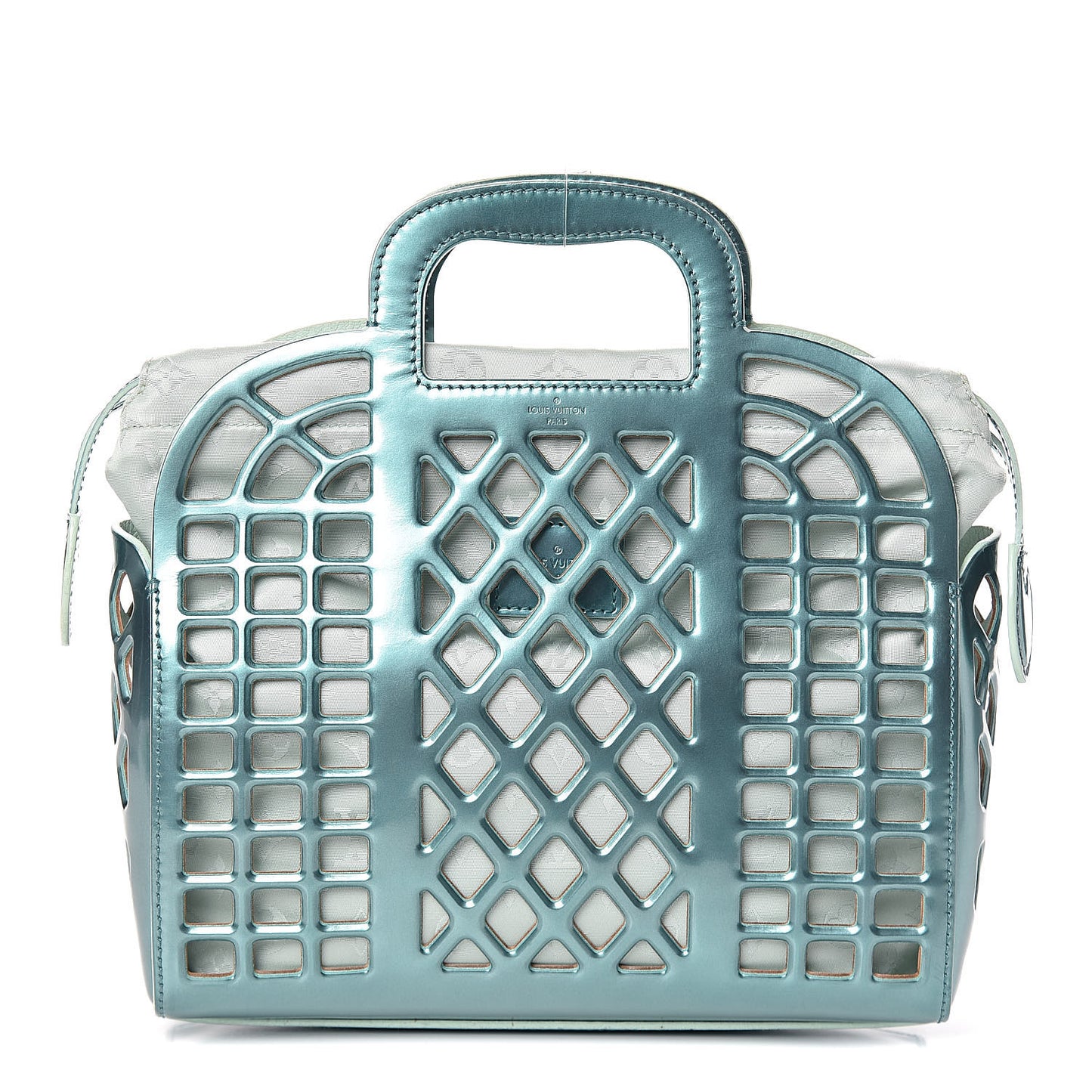 Metallic Patent Reef Jelly Basket PM Turquoise