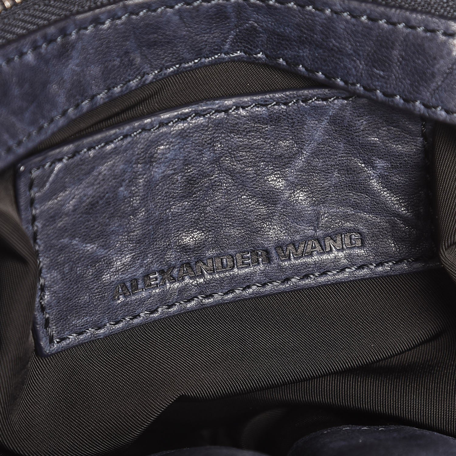 Alexander Wang Pebbled Lambskin Diego Bucket Navy 6 of 6