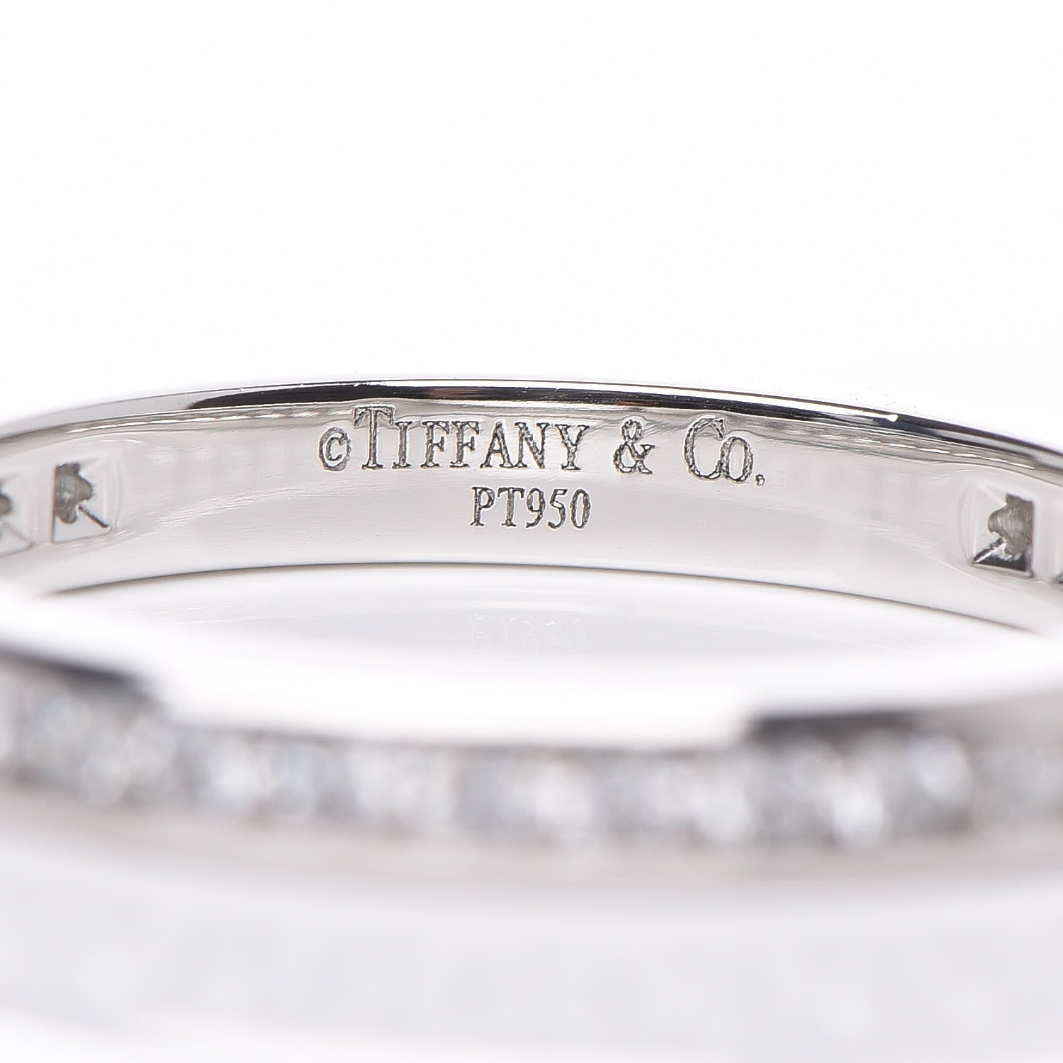 Tiffany Platinum Diamond .40ctw Eternity Band Ring 48 4.5 4 of 5