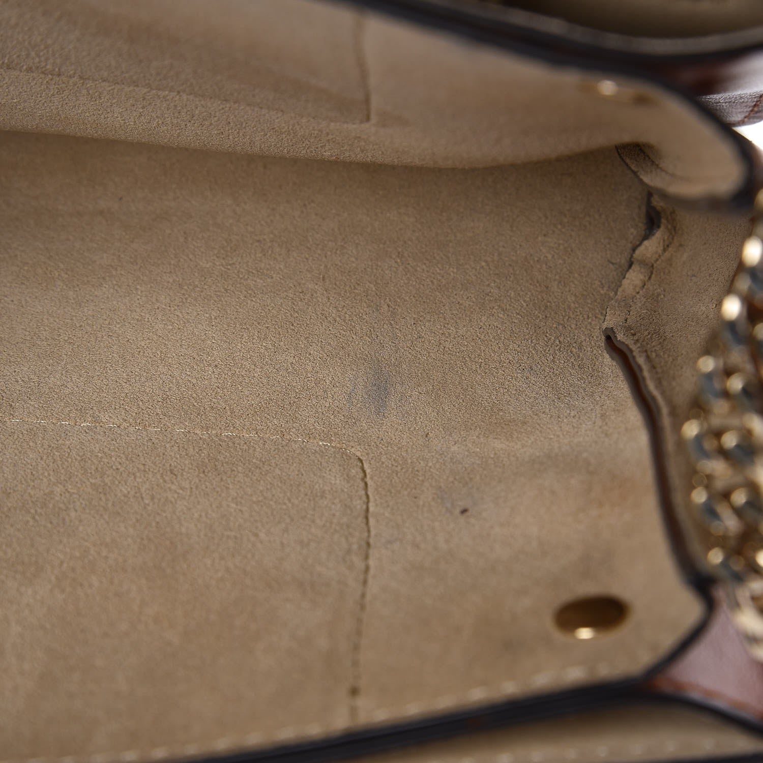 Chloe Suede Calfskin Small Faye Shoulder Bag Tobacco 9 of 10