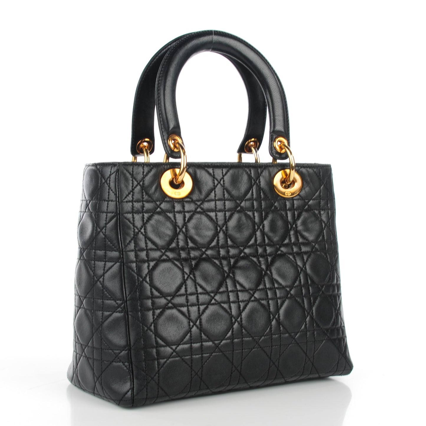 Lambskin Cannage Medium Lady Dior Black