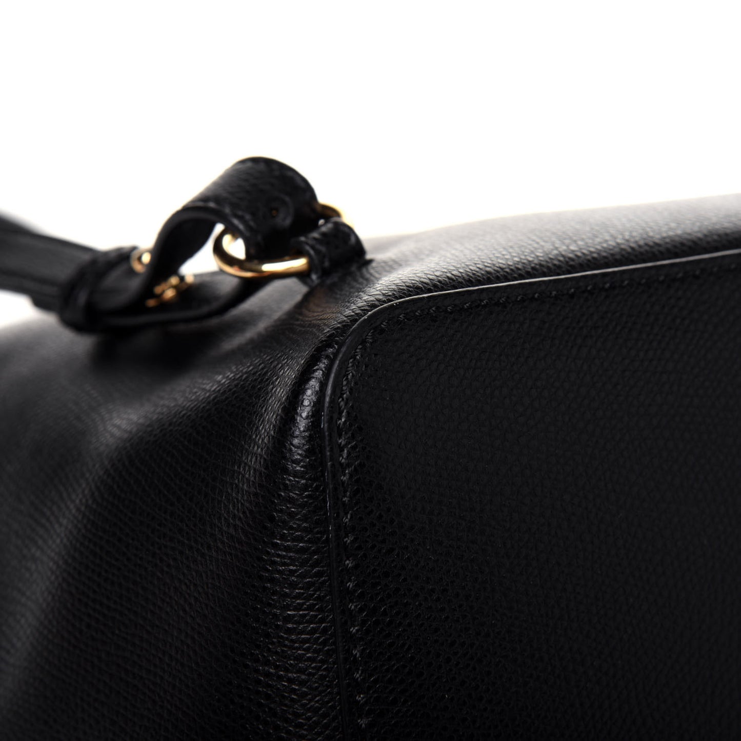 Vitello Cruise Bi-Color FF 1974 Embossed F is Fendi Drawstring Backpack Black Fragola Maya