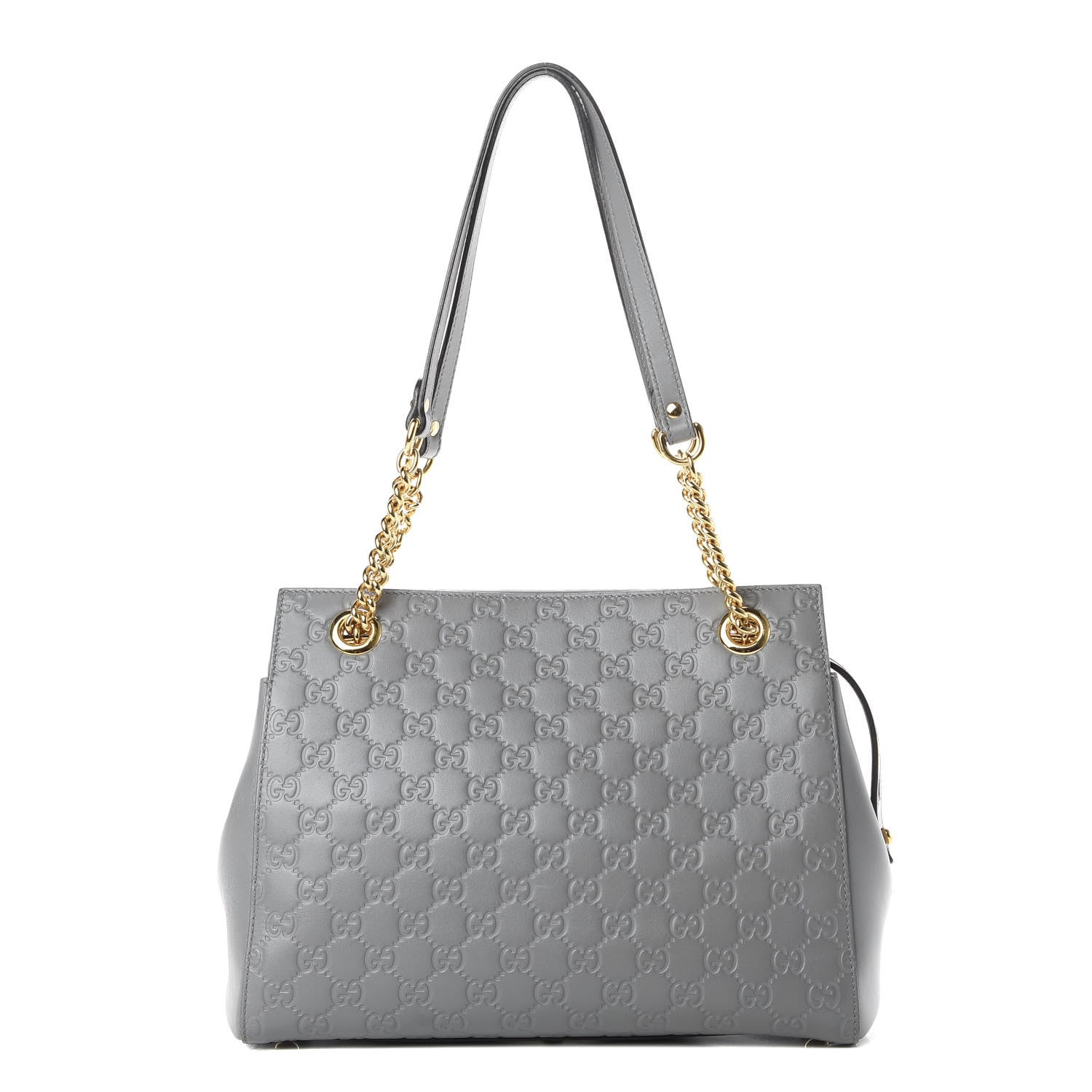 Gucci Soft Guccissima Signature Medium Shoulder Tote Bag Deep Grey 1 of 14