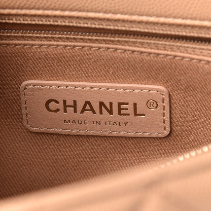 Chanel Caviar Lizard Embossed Quilted Small Coco Handle Flap Beige 9 of 18