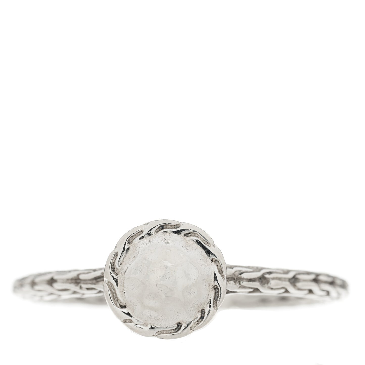Sterling Silver Dot Hammered Ring 56 7.5