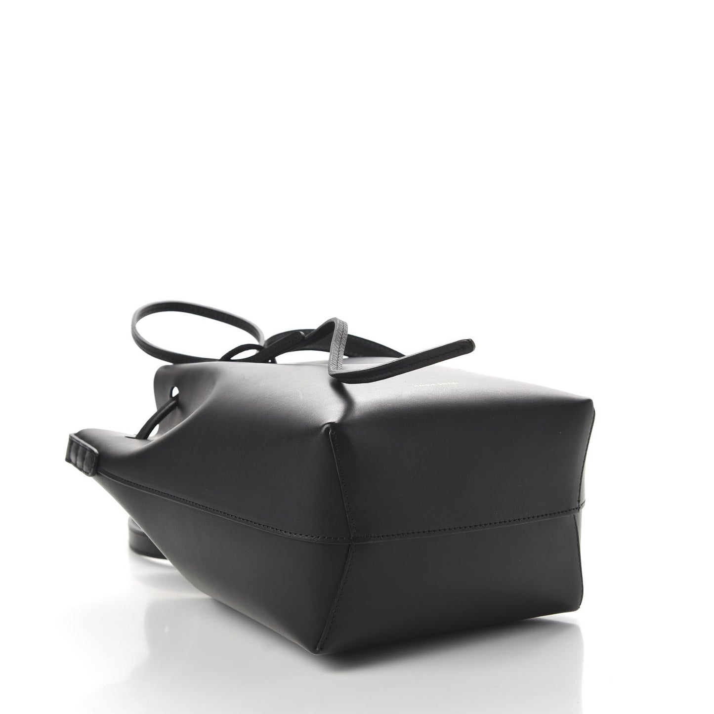 Calfskin Mini Bucket Bag Black Flamma
