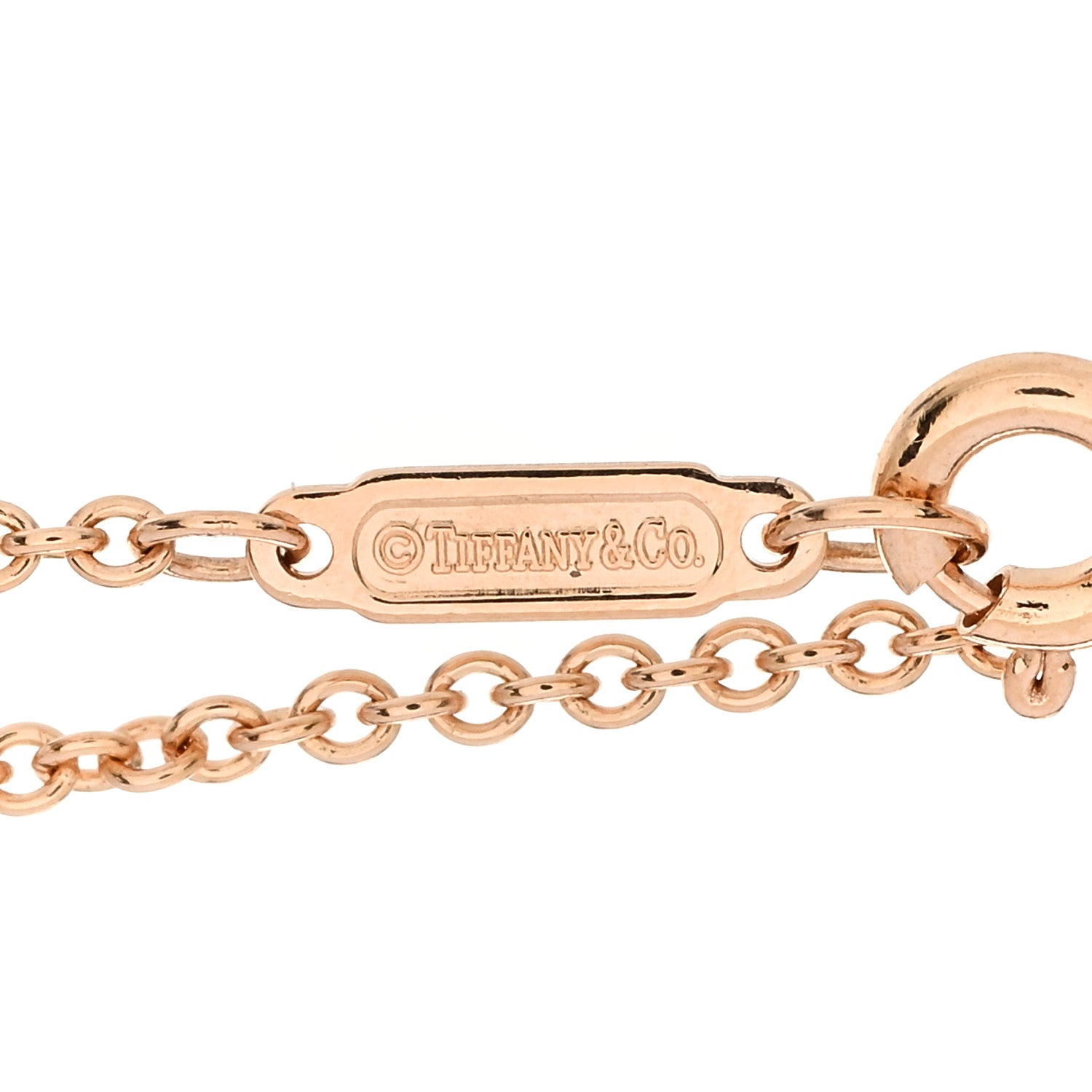 Tiffany 18K Rose Gold T Double Chain Bracelet 3 of 3