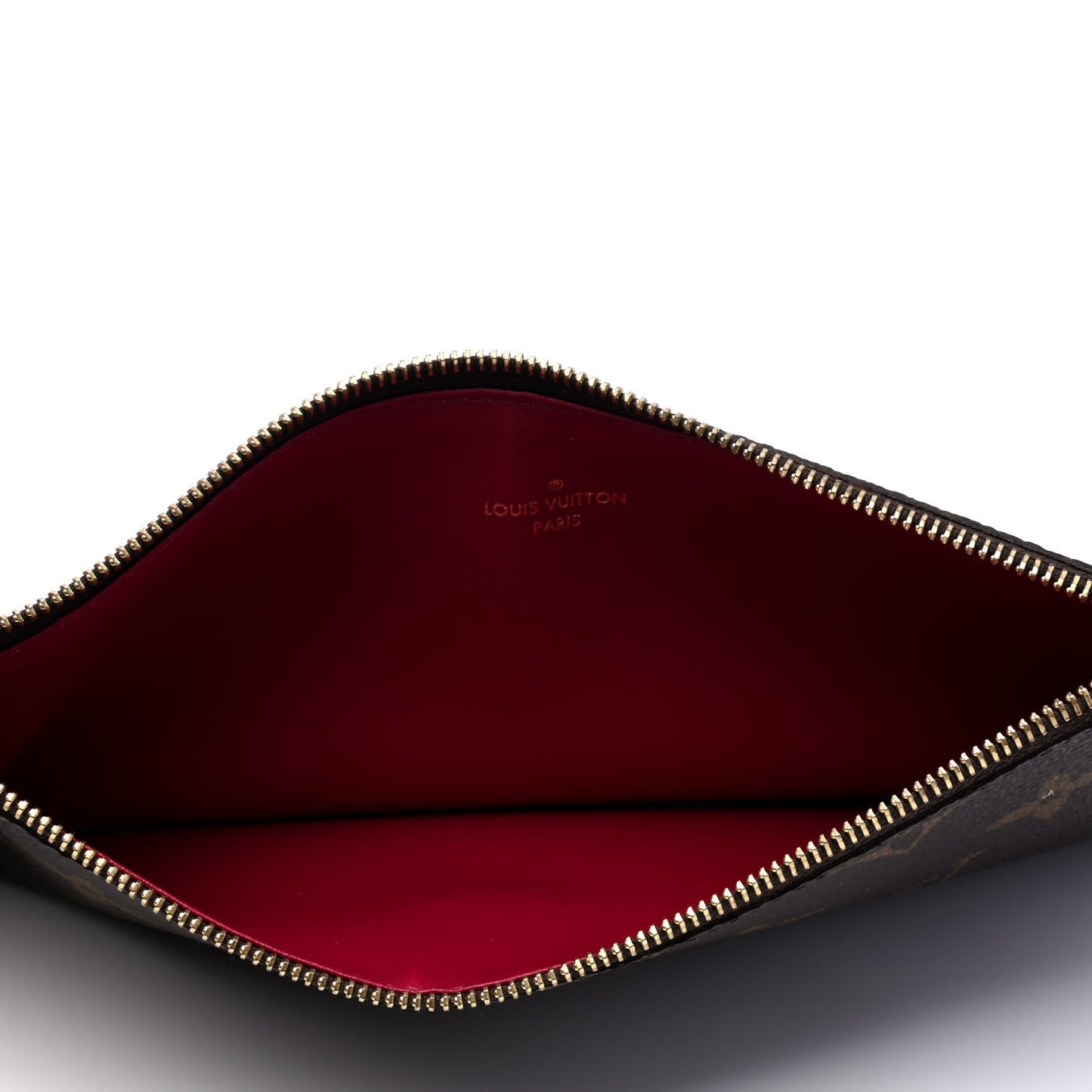 Monogram Felicie Chain Wallet Zippered Insert Fuchsia