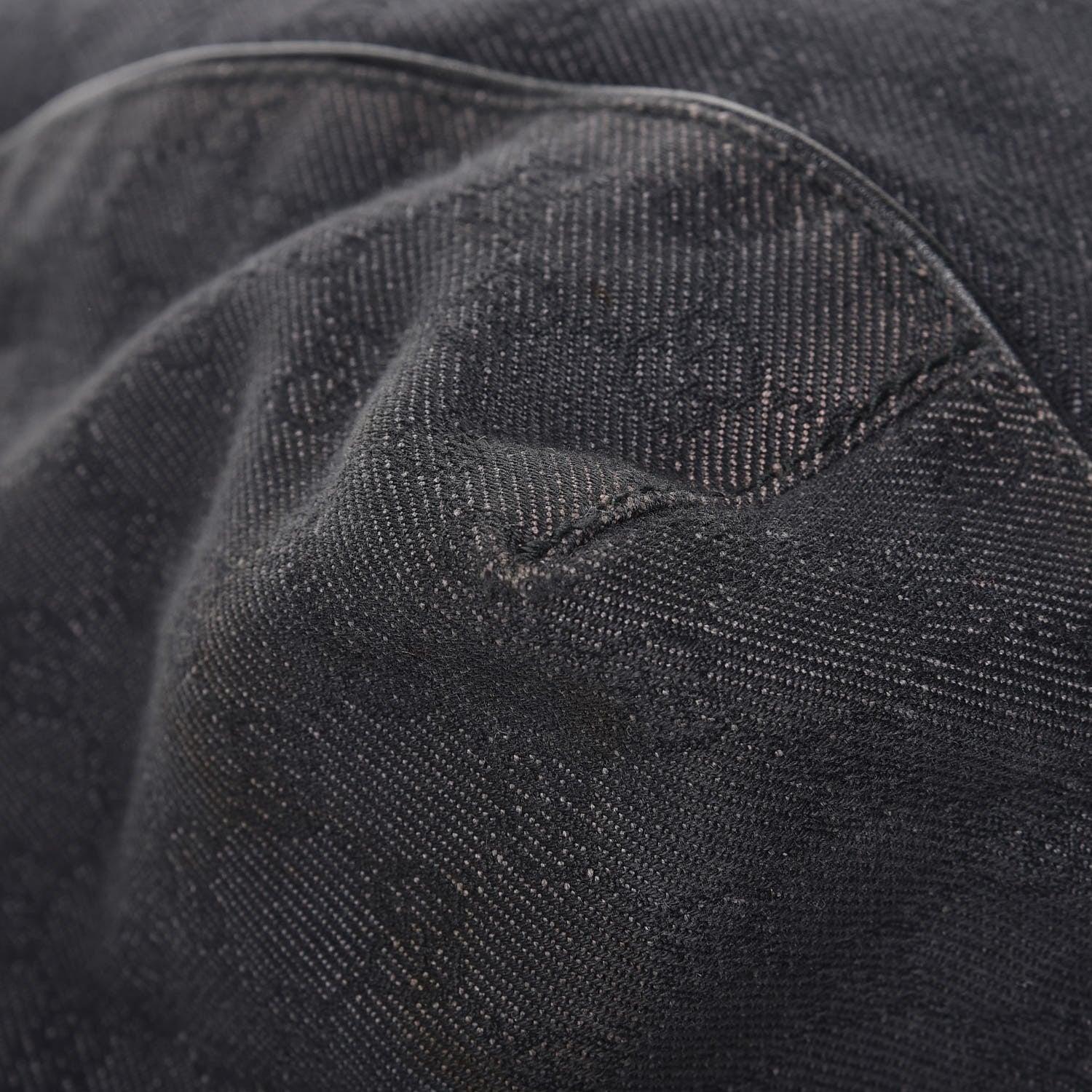 Gucci Denim Monogram Hobo Black 17 of 25