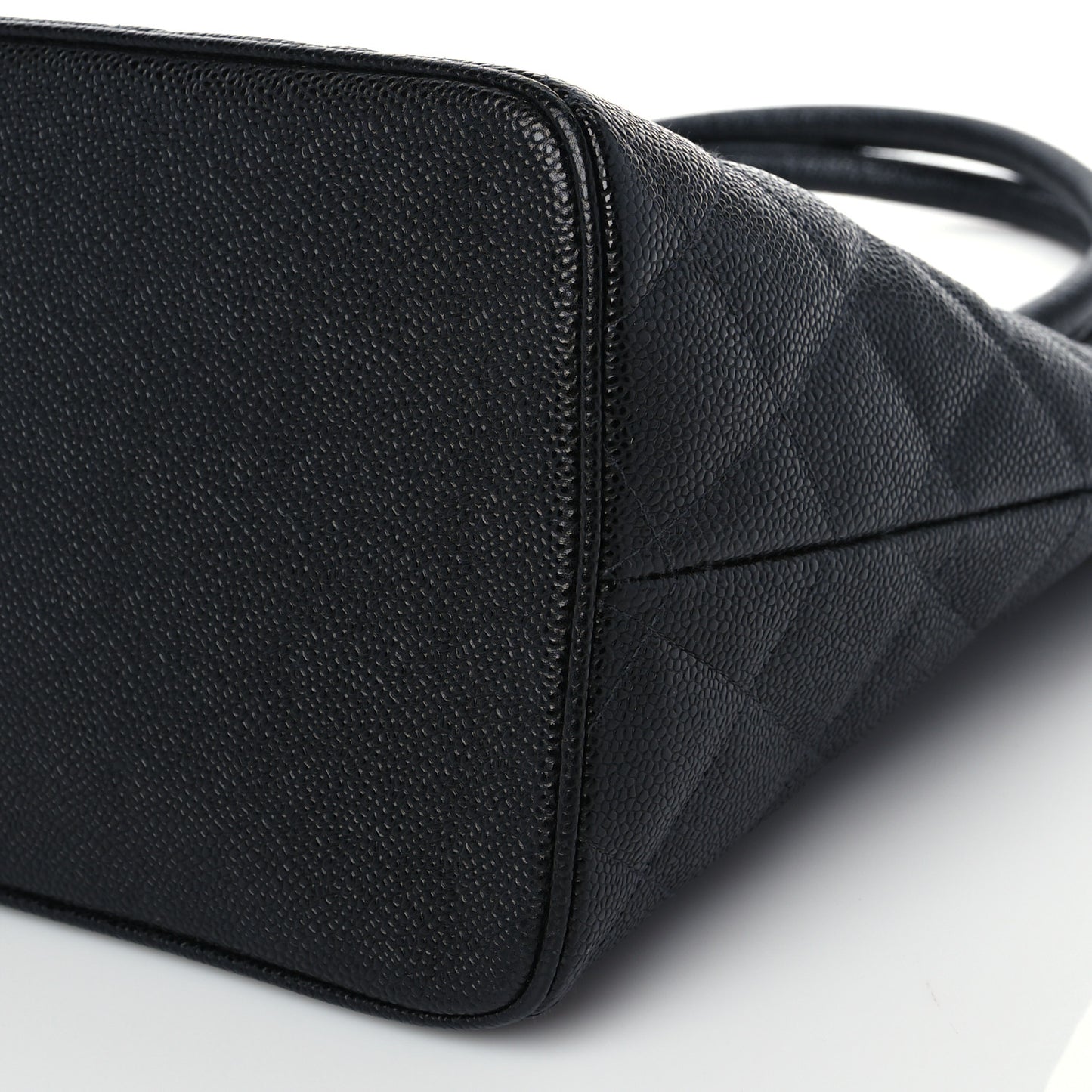 Caviar Quilted Medallion Tote Black