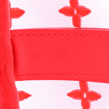 Louis Vuitton Monogram Fluo See Through Keepall Bandouliere 50 Rose 6 of 15