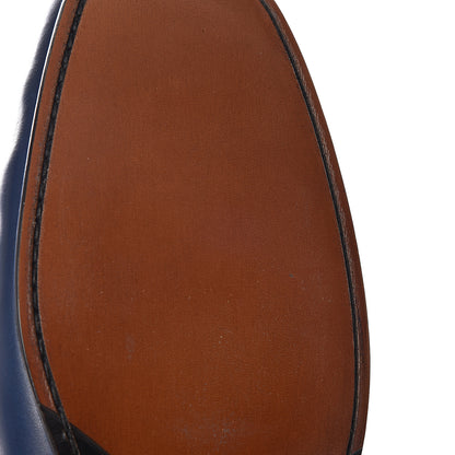 Louis Vuitton Calfskin Mens Montaigne Loafers 7.5 Blue 12 of 12