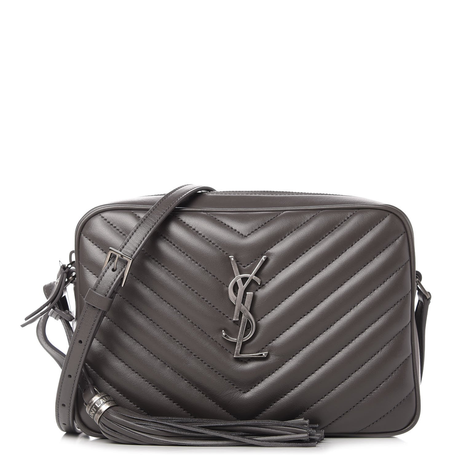 Saint Laurent Calfskin Matelasse Monogram Lou Camera Bag Asphalt 1 of 11