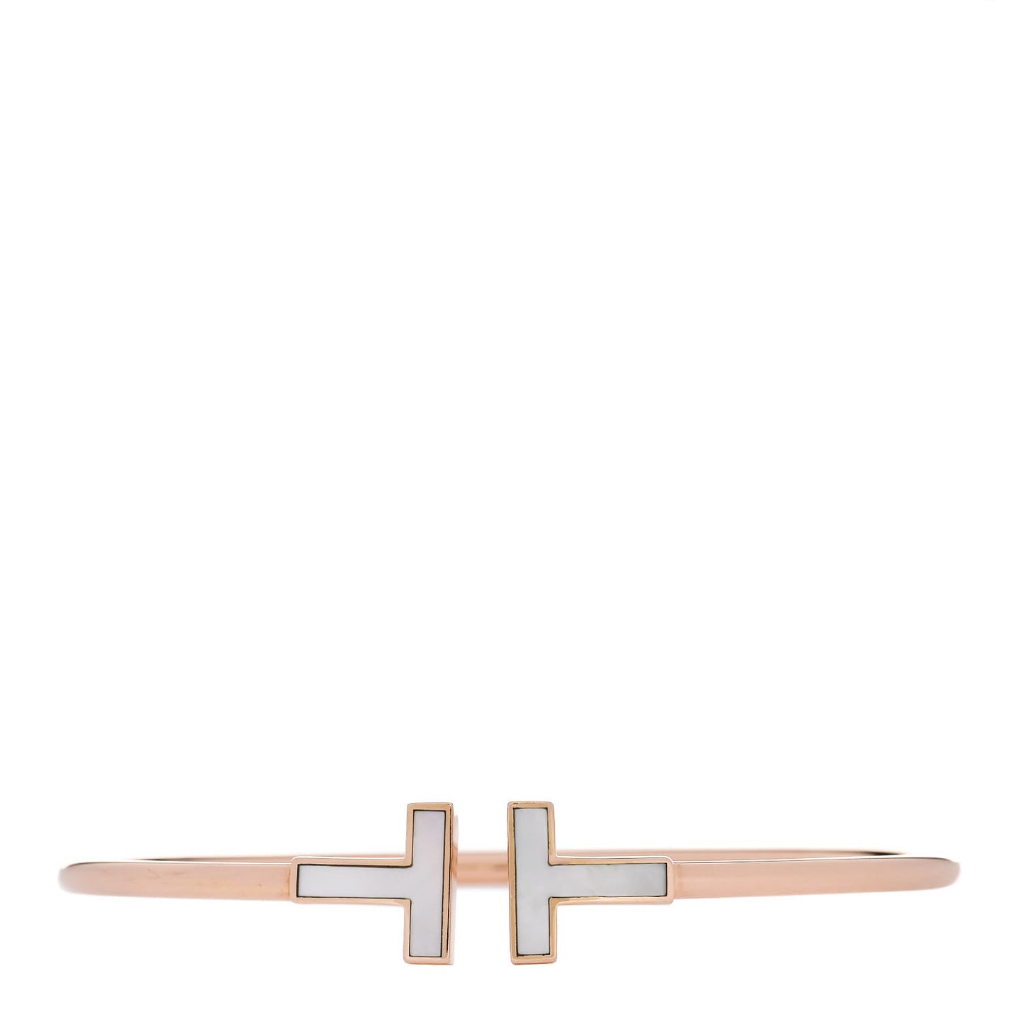 18K Rose Gold Mother of Pearl T Wire Bracelet