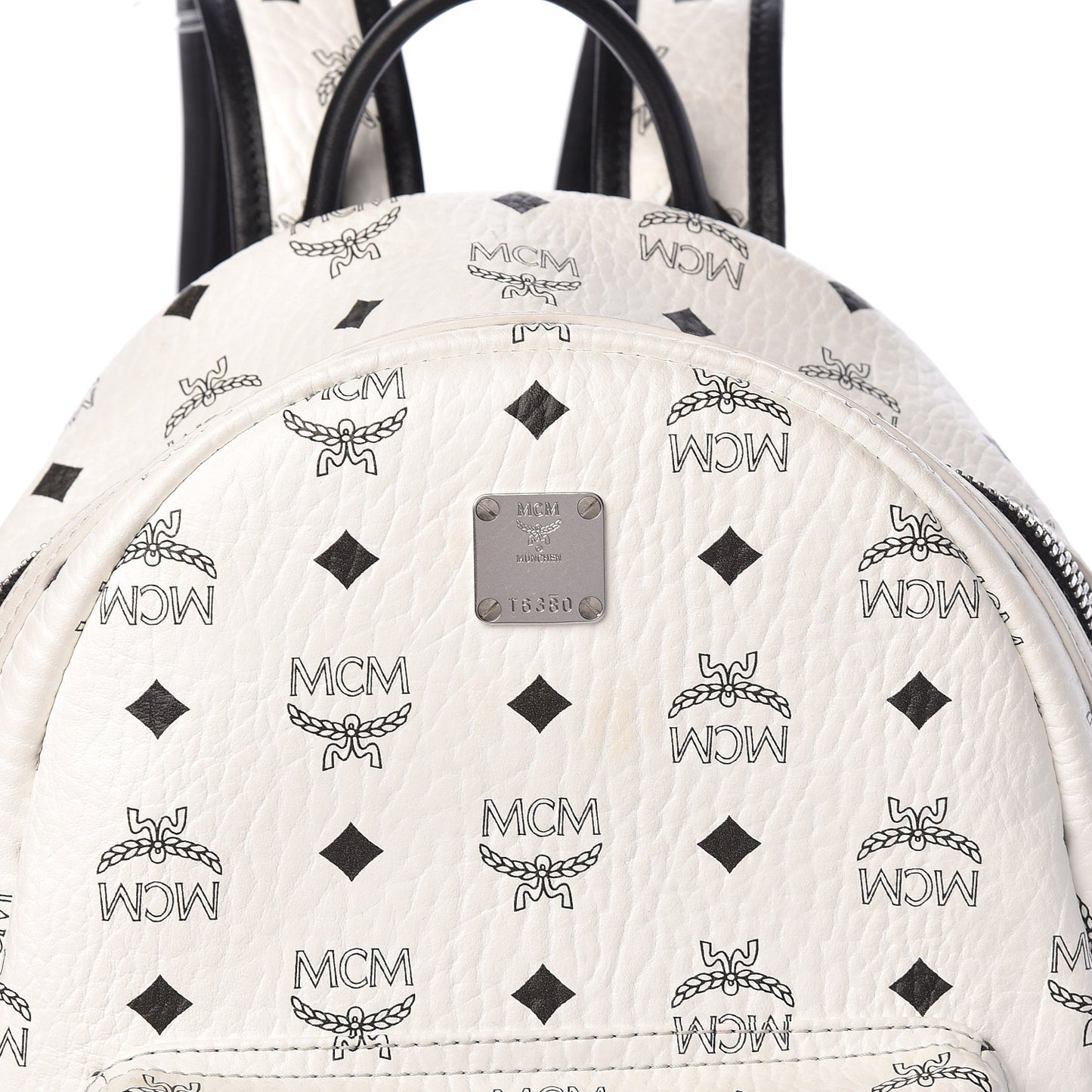 Visetos Small Side Stud Stark Backpack White