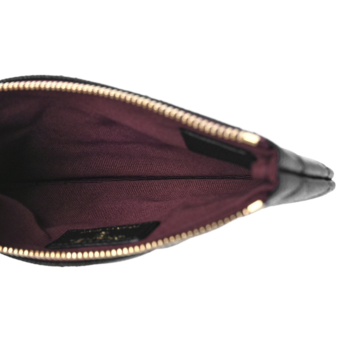 Caviar Quilted Small Cosmetic Case Black
