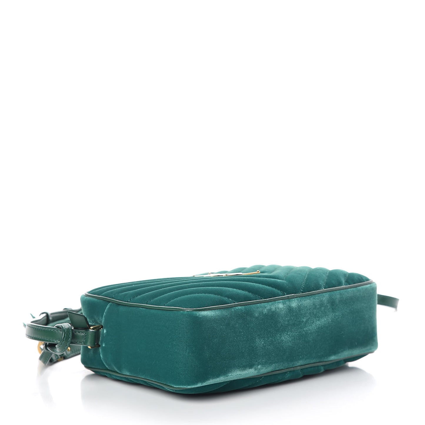 Velvet Matelasse Monogram Lou Camera Bag Deep Malachite