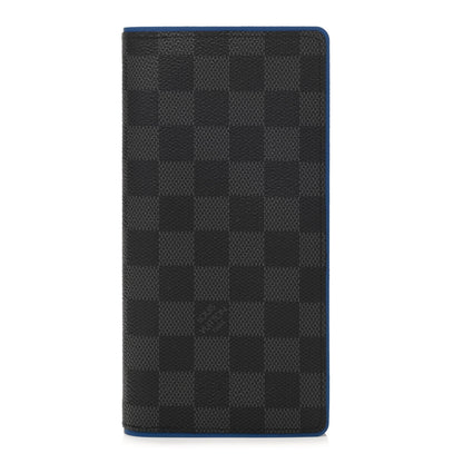 Louis Vuitton Damier Graphite Brazza Wallet Bleu Neon 1 of 7